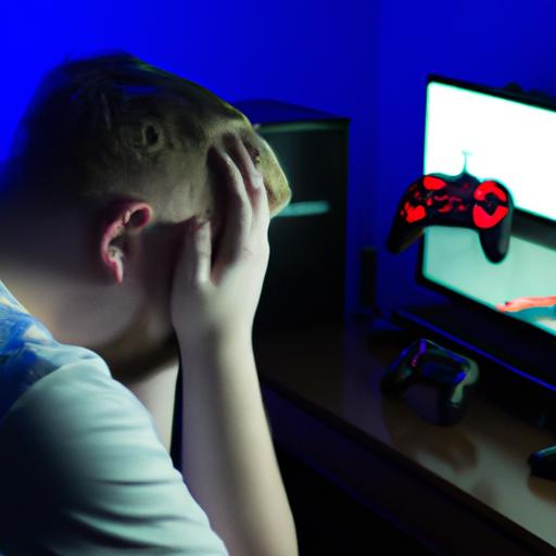 Disappointed gamer experiencing a video game with a lackluster ending