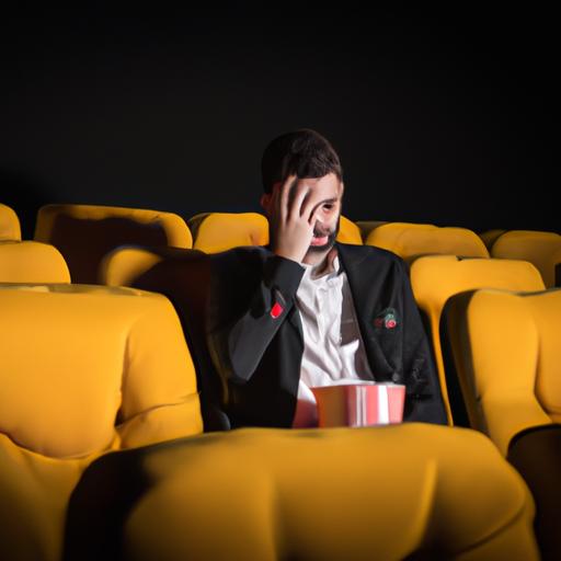 Frustrated moviegoer experiencing a film with a disappointing ending