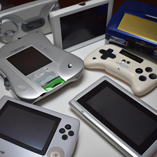 A collection of gaming consoles representing the evolution of gaming technology.