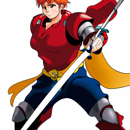 Roy, the iconic character from Fire Emblem, wielding the Binding Blade.